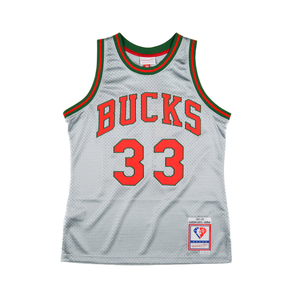 Mitchell & Ness 75th Silver Swingman Milwaukee Bucks 1971-72 Jersey