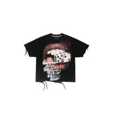 GFA - Kiss Dice SS Knit Crop Fit | Black