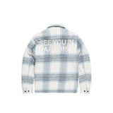 Jordan Craig - Flannel Over Shirt With Hood | L/Blue