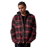 Jordan Craig - Flannel Over Shirt With Hood | Red
