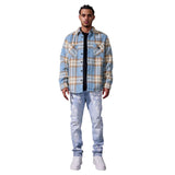 Jordan Craig - Embroidered Shacket | Blue