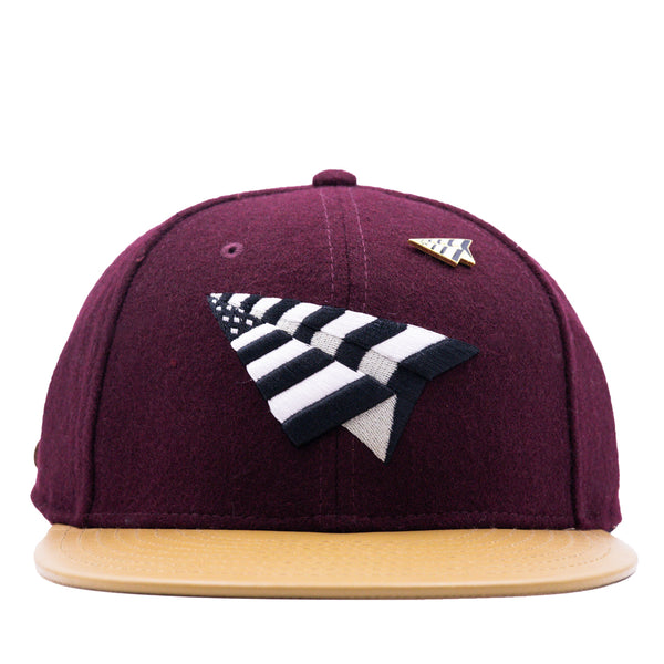 Wool Crown Cap | Burgundy