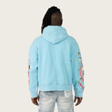 Smoke Rise - Racing Double Layer Hoodie | Sky Blue