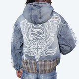 Smoke Rise - Grandeur Plaid Denim Hoodie Jacket | Fordham