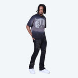 Smoke Rise - Rhinestone Fashion Stacked Jean | Glow Black