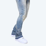 Smoke Rise - Rhinestone Fashion Stacked Jean | Owens Blue