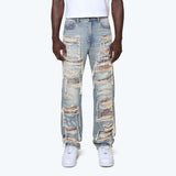 Smoke Rise - Grandeur Plaid Jeans | Munich Blue