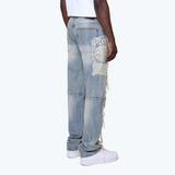 Smoke Rise - Grandeur Plaid Jeans | Munich Blue