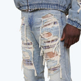 Smoke Rise - Grandeur Plaid Jeans | Munich Blue