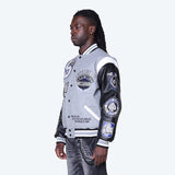 Smoke Rise - LUXE Legacy Wool Varsity Jacket | Heather Grey
