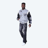 Smoke Rise - LUXE Legacy Wool Varsity Jacket | Heather Grey