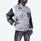 Smoke Rise - LUXE Legacy Wool Varsity Jacket | Heather Grey