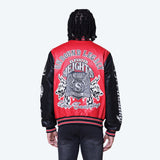 Smoke Rise - Legacy PU Varsity Jacket | True Red