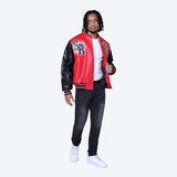 Smoke Rise - Legacy PU Varsity Jacket | True Red
