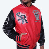 Smoke Rise - Legacy PU Varsity Jacket | True Red