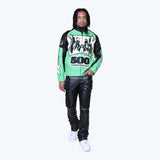 Smoke Rise - Chaos PU Racing Jacket | Vibrant Green