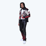 Smoke Rise - Chaos PU Racing Jacket | Red