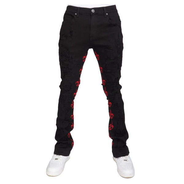 Stacked | Jet Black - Red
