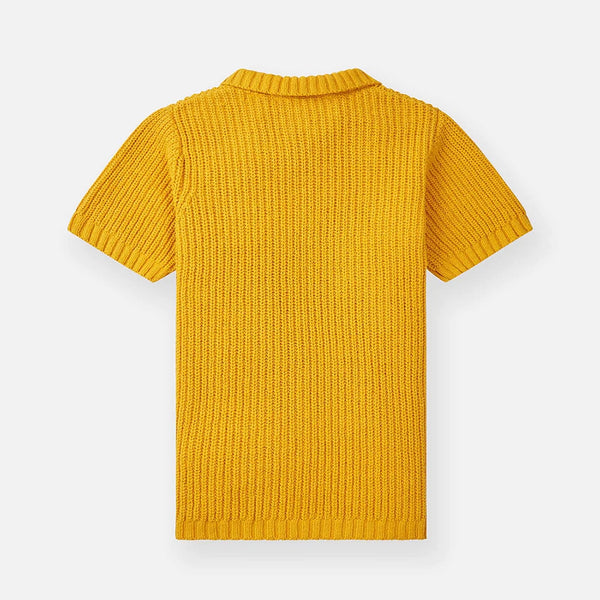 Paper Planes - Half Zip Polo Sweater | Saffron