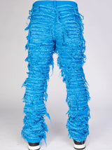 Thrashed Distressed Stacked Flared Debris 514 | Cobalt