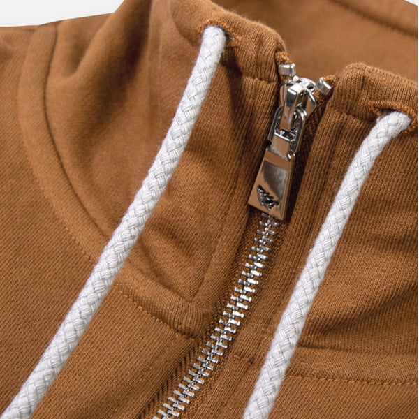 Open Hem Half Zip Sweatshirt | Rubber