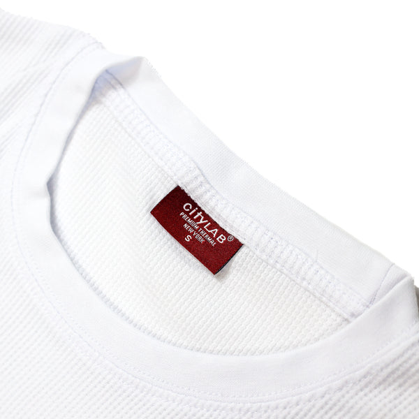 Fitted Thermal Crew Neck Shirt | White