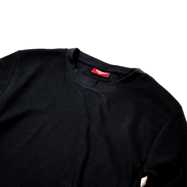 Fitted Thermal Crew Neck Shirt | Black