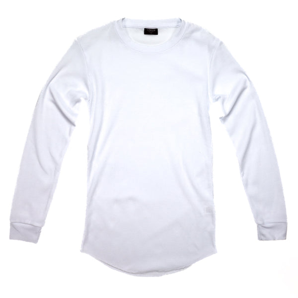 Fitted Thermal Crew Neck Shirt | White