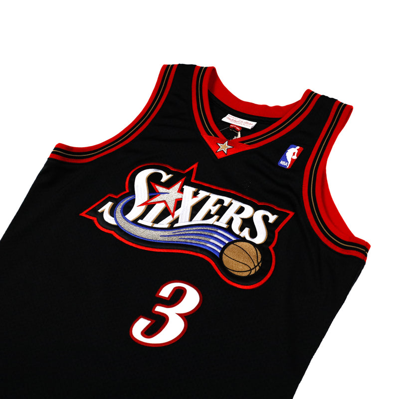 Mitchell Ness Allen Iverson #3 NBA Auth Jersey Black Red
